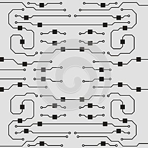 Vector circuit board illustration